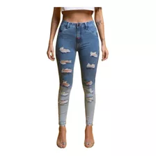 Calça Jeans Feminina Destroyed Labellamafia Ref 22830 Lycra