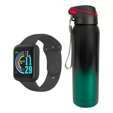 Combo Smartwatch Reloj Inteligente Y Botella Térmica 500ml