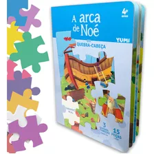 Livro Infantil A Arca De Noé Em Quebra-cabeça | Bíblia Infantil Leia E Divirta-se 4 A 12 Anos 45 Peças