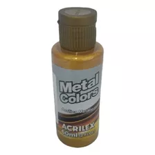 Tinta Acrilica Metal Colors 60 Ml Acrilex - Diversas Cores Cor Dourado-solar
