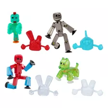 Zing Stikbot - Paquete De 4 Figuras De Acción Coleccionabl.