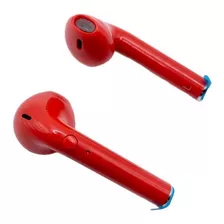 Audífonos Auriculares Inalámbricos Tws Atvio Be Happy Color Rojo