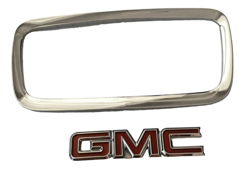 Emblema Volante Original Gmc Rojo Marco Cromo Terrain Denali Foto 5