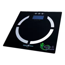 Bascula Pesa Electronica Digital Sportfitness 150 Kg Vidrio Color Negro