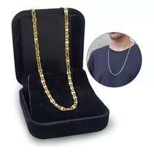 Corrente Piastrine Banhado Ouro 18k Cordão De Luxo Masculina