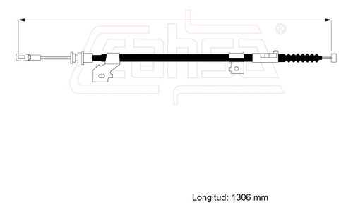 Cable Freno Trasero Der Disco Nissan Tsuru 1.6 2.0l 1991-96 Foto 2