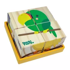 Quebra-cabeça Cubos Aves - Brinquedo Educativo