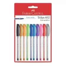 Esferográfica Trilux 032 1.0mm Faber-castell - Sm/032esc10 Cor Da Tinta Multicor Cor Do Exterior Multicor