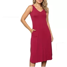 Vestido Regata Mid Com Bolso Verão Ref. 15637