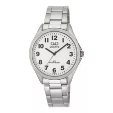 Reloj Para Hombre Q&q C192j204 C192j204y Plateado Color Del Fondo Blanco