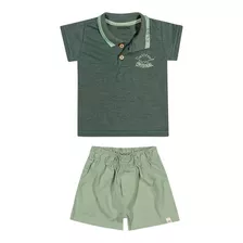 Conjunto Infantil Masculino Polo E Bermuda Colorittá P Ao 3