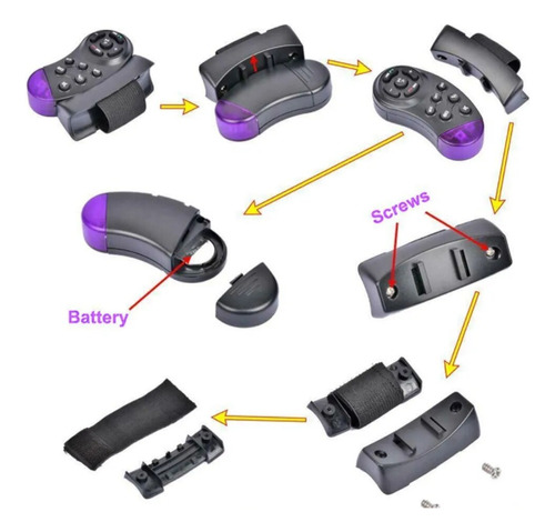 Interruptor De Control Remoto Universal Para Volante De Coch Foto 6