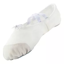 Zapatillas Media Punta Lona Y Gamuza Ballet Niña Yoga Danza