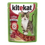 Alimento Kitekat Para Gato Adulto Sabor Carne Ao Molho Em Saco De 70g
