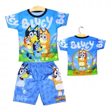 Playera Y Short De Las Aventuras De Bluey Y Bingo Infantil