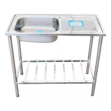 Fregadero Yetka Con Rack Acero Inox 