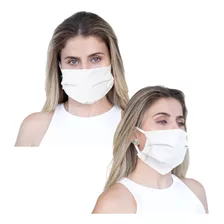 Kit 10 Máscara Proteção Tecido Lavável Forro Duplo Algodão