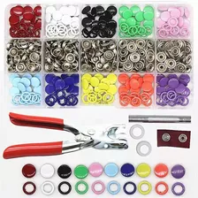 Metal Botón A Presión De Pinza Para Ropa 10 Colores 200 Jueg