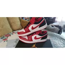 Tenis Air Jordan Low Nike Originales Negro Y Rojo 27o27.5cm