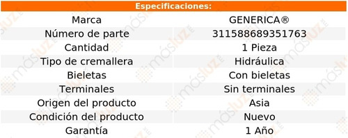 Caja Direccion Hidrulica Renault Scala 1.6l 10/13 Generica Foto 2