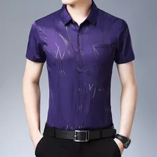 Camisas De Manga Corta Para Hombre, Camisas De Vestir De ALG