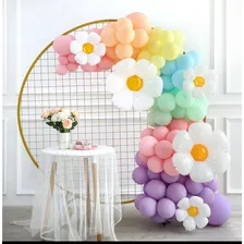 Arco Globos Margaritas Flor Grandes Elegí Colores Fiesta 