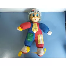 Antigo Boneco Palhaço De Pelúcia E Vinil