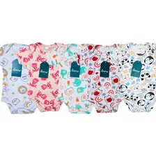 Kit 4 Bodys Estampado Infantil Bebê Roupa Menino Menina