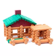  Juego De Construccion Y Encastre Granja Y Tienda En Madera