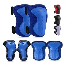 Kit De Protecciones Rodilleras Coderas Muñequeras 6pz Color