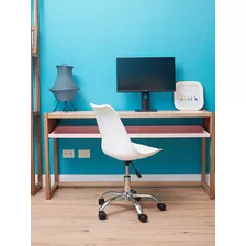 Silla De Escritorio Garden Life Tulip Ergonómica Blanca Con Tapizado De Cuero Sintético