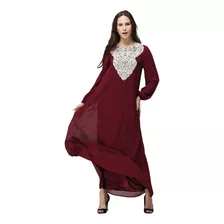 Vestido Largo Largo Dubai Para Mujer, Vestido Holgado De Dob