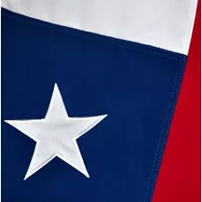 Bandera Chilena Estrella Bordada 100x150 Cm
