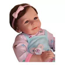 Bebê Reborn Menina Doll Prematura Com Cabelo Olho Aberto