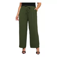 Calça Moda Feminina Longa Duna Cintura Elastica Plus Size