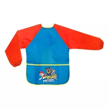 Babero Con Marga Larga Paw Patrol Infantil Para Las Comidas Color Azul Talla 3-4 Años