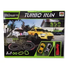 Autorama Turbo Run Circuito 3 Em 1 Luz 2 Carros 280cm