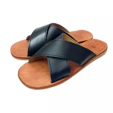 Sandalias Cuero Confort Hombre Artesanal Tierra Adentro