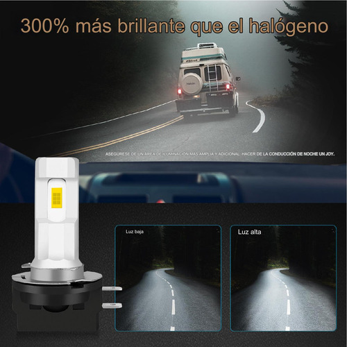 2x H11b Bombillas Focos Led Para Carro Para Kia Sorento Foto 5