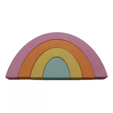 Didáctico Madera Arcoíris 23 Cm 4 Piezas Waldorf Montessori 