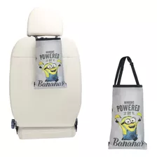 Cesto Bolsa Porta Botella Objetos Auto Mate. Minions Color Gris