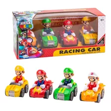 Carro Mario Kart Car Super Mario Bros Coleccion X 4 Juguete 