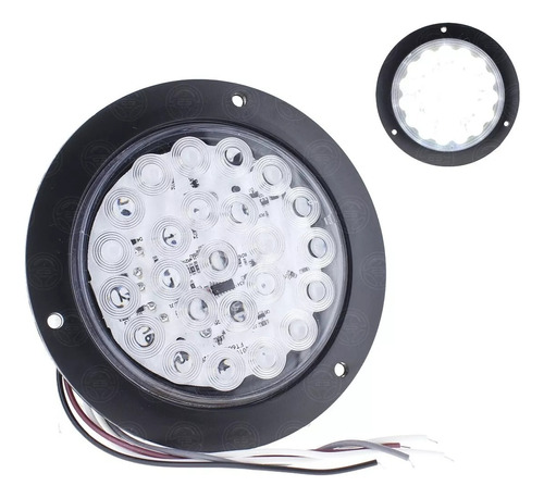 Plafon 24 Led Redondo 4 Pulgadas Bisel Negro 4 Funciones F1 Foto 8