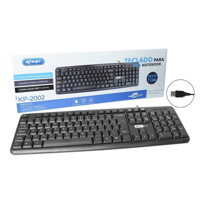 Teclado gamer Knup KP-TM010 QWERTY Outemu DIY Blue português