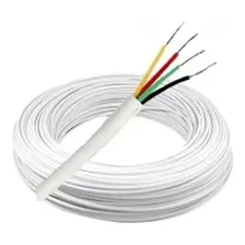 100m Cabo Manga 4 Vias X 26 Awg S/ Blindagem Branco 4x26 