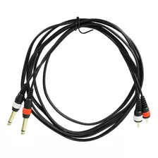 Rockville 10' 1/4 Ts A Cable Rca Dual 100% Cobre (rmdpr10b)