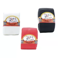 Kit 3 Kg Massas De Biscuit Jl Artesanato Cores