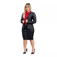 Conjunto Evangélico Saia Zíper Blazer Jaquetinha P M G E Gg