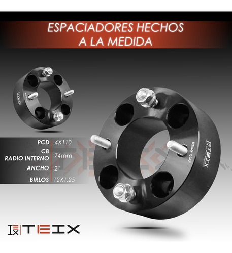 Kit Espaciadores 4/110 2pLG Suzuki King Quad 400 2008-2016 Foto 3