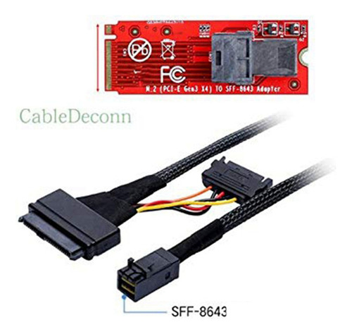 Cable Integrado De 12 G Mini Sas Hd A U.2, Sff-8643 A Sff-86 Foto 2